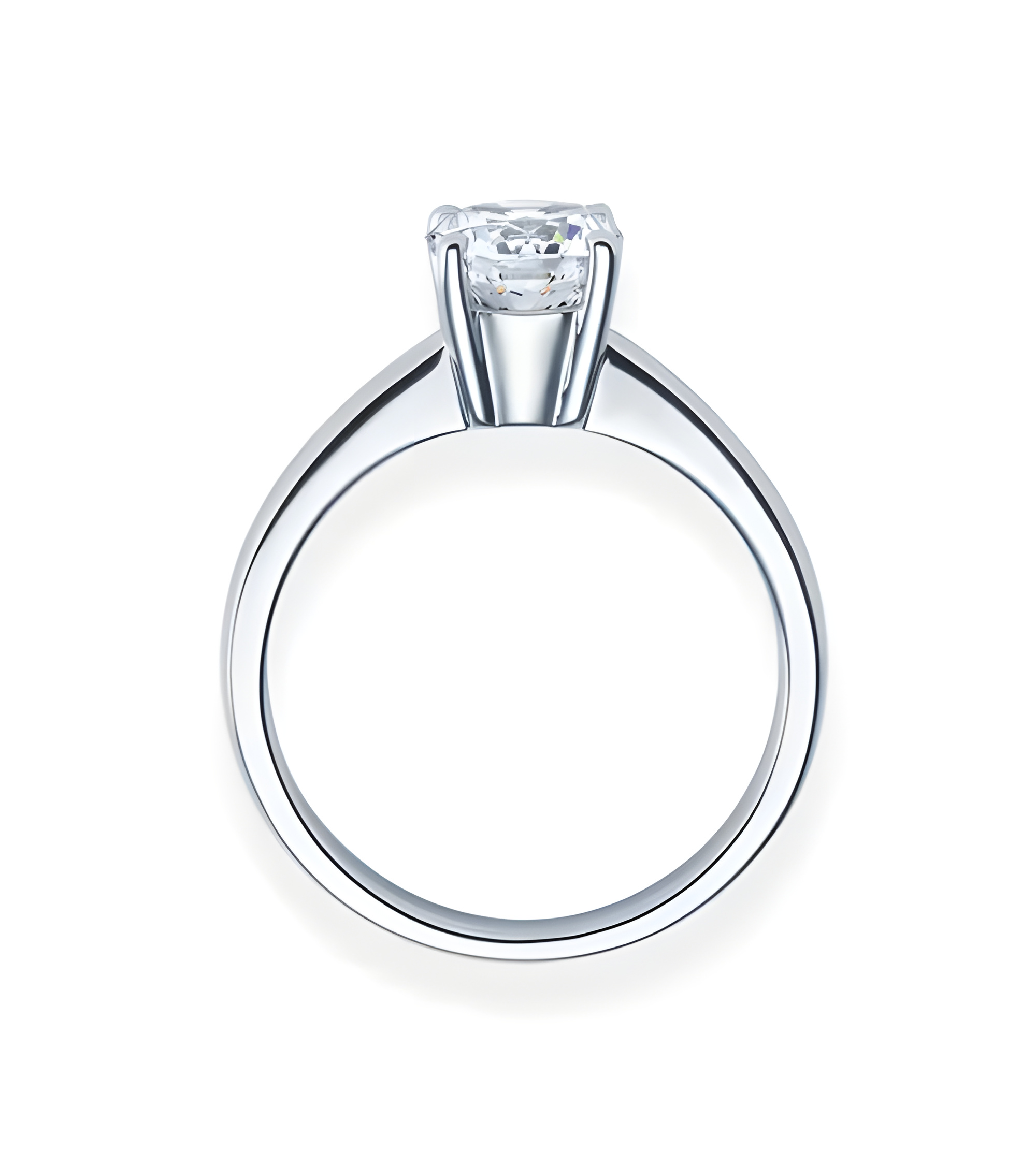 Anillo de compromiso minimalista en oro blanco y platino al mejor precio | Staring