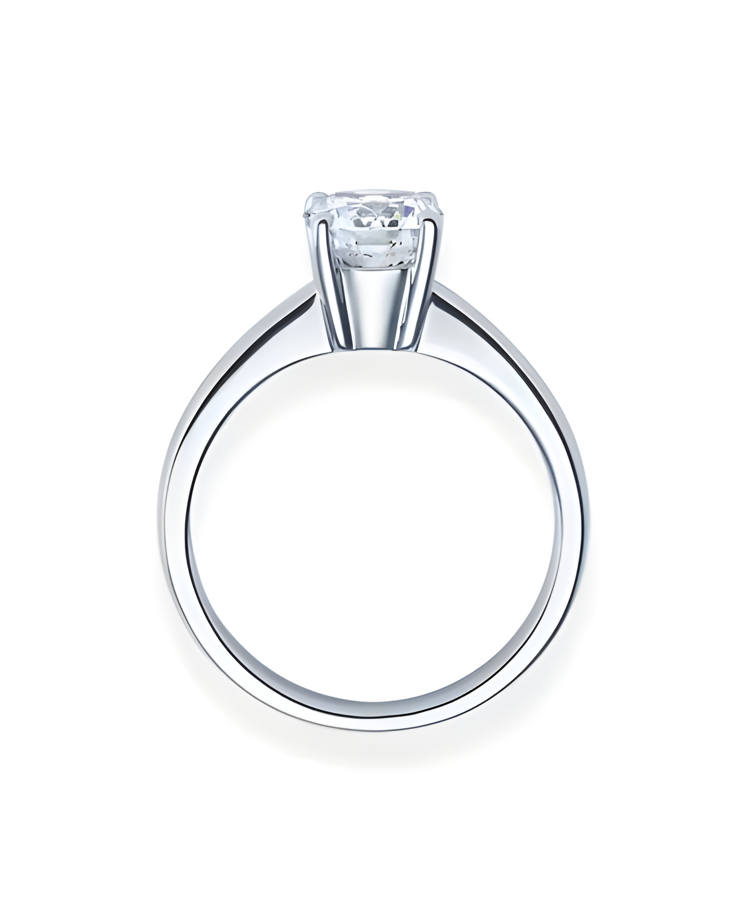 Anillo de compromiso minimalista en oro blanco y platino al mejor precio | Staring