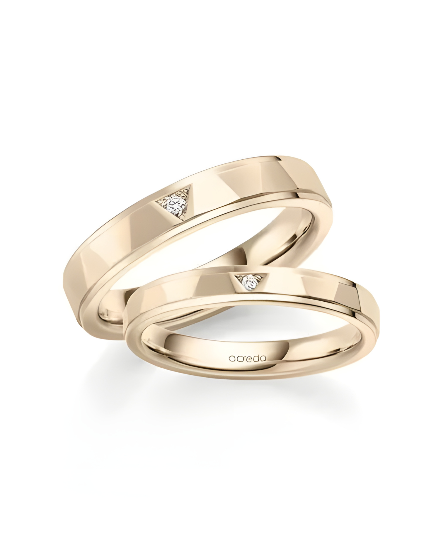 Anillos de boda de oro rosa con diamantes naturales en Madrid | Staring