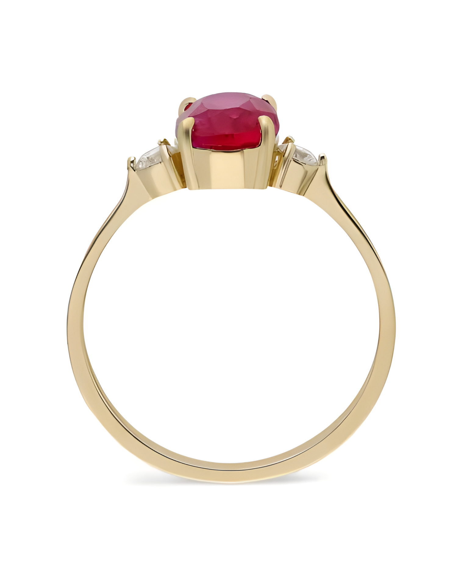 Anillos de compromiso de oro con rubíes y diamantes | Staring