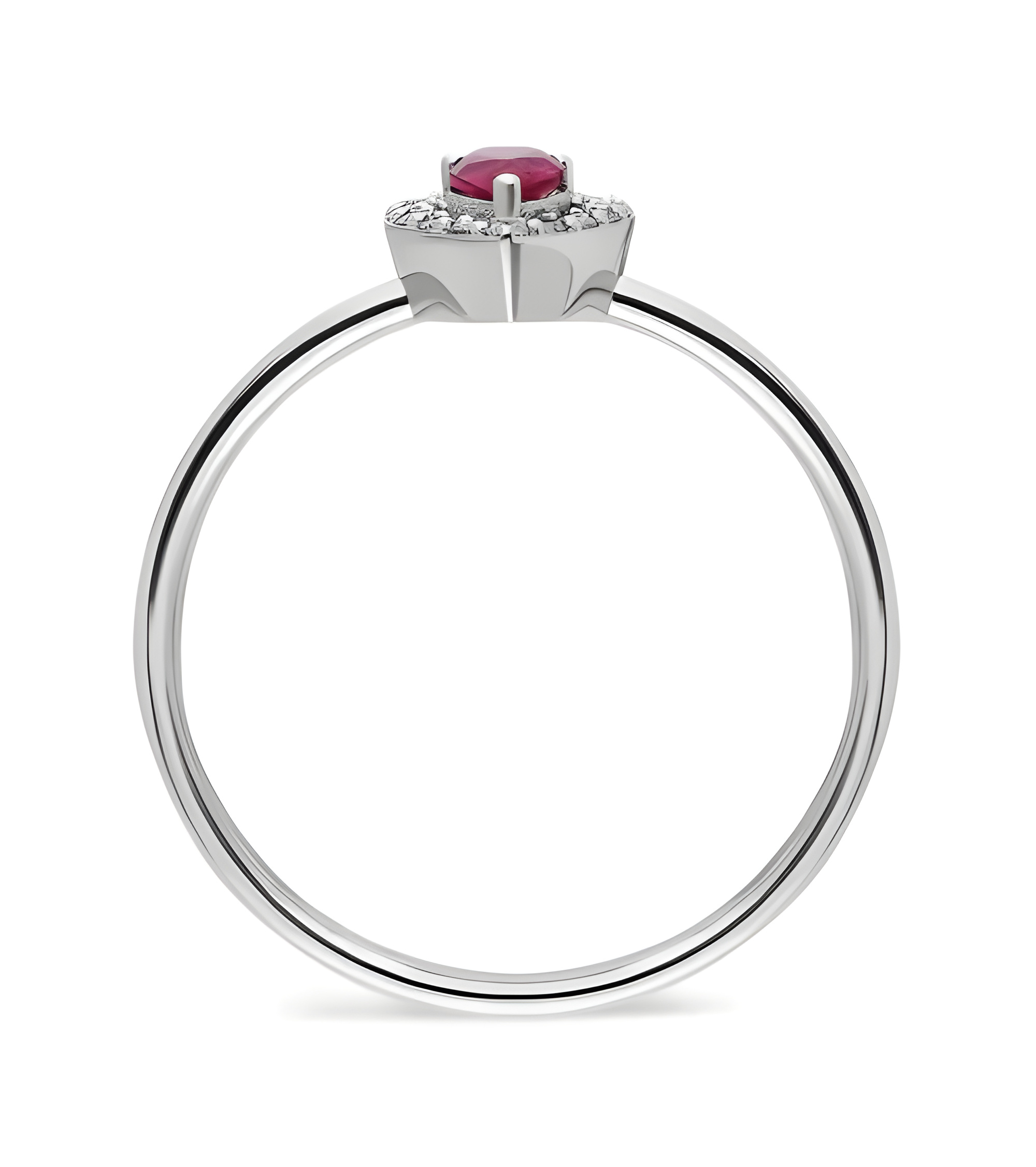 Sortija de oro con un rubí y diamantes alrededor | Staring