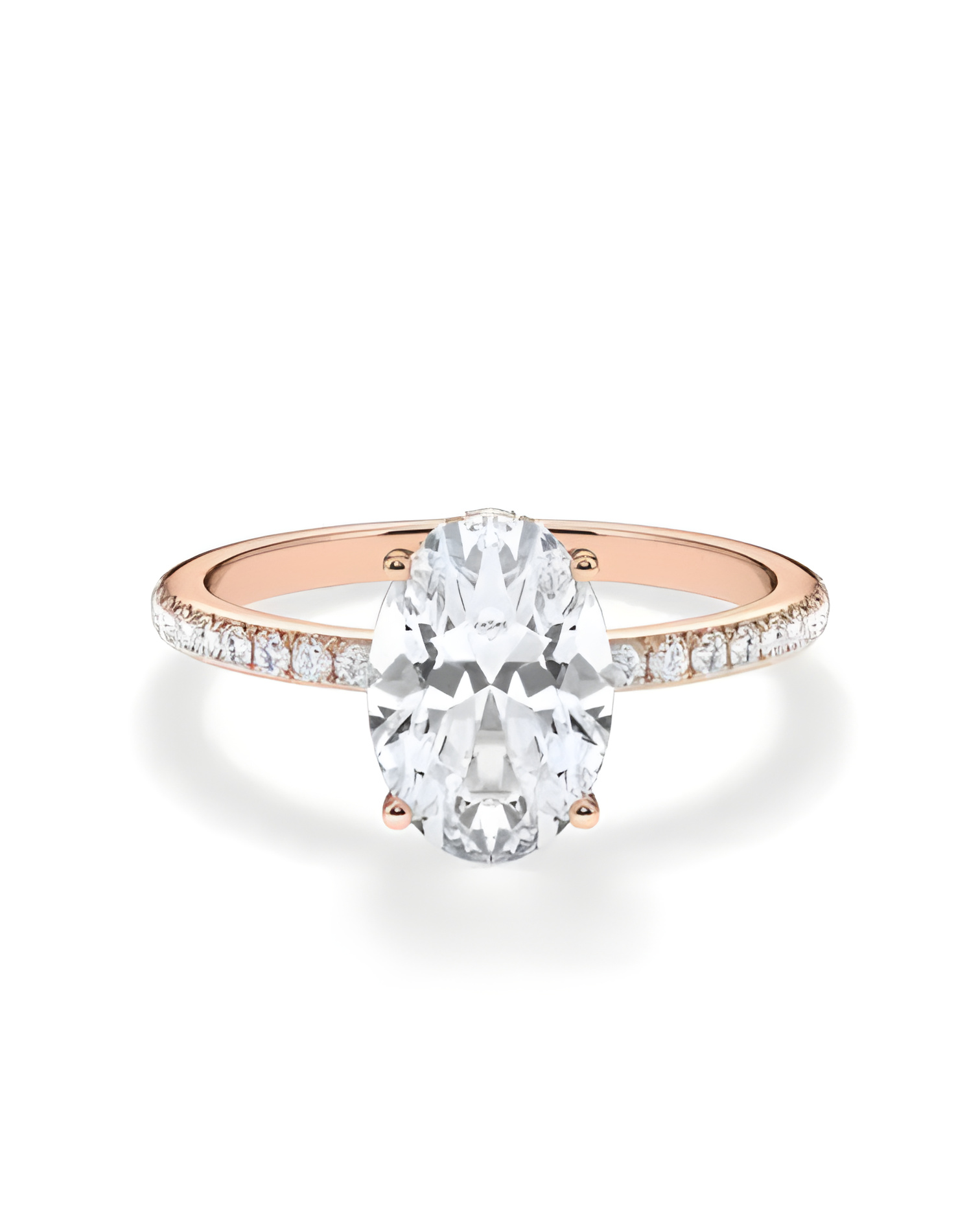 Lab-grown diamond hidden halo engagement rings