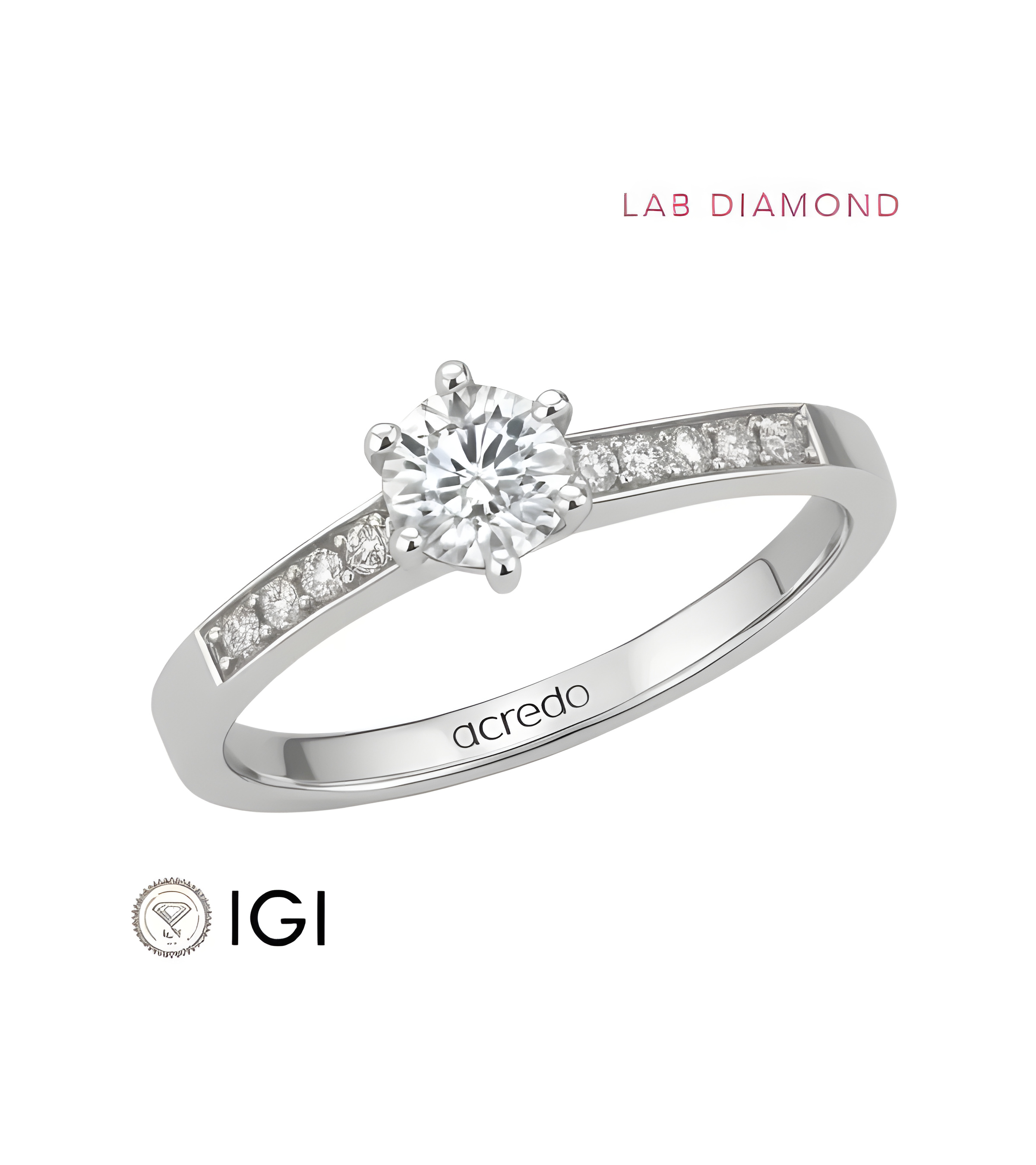 Lab-grown diamond engagement ring | Staring