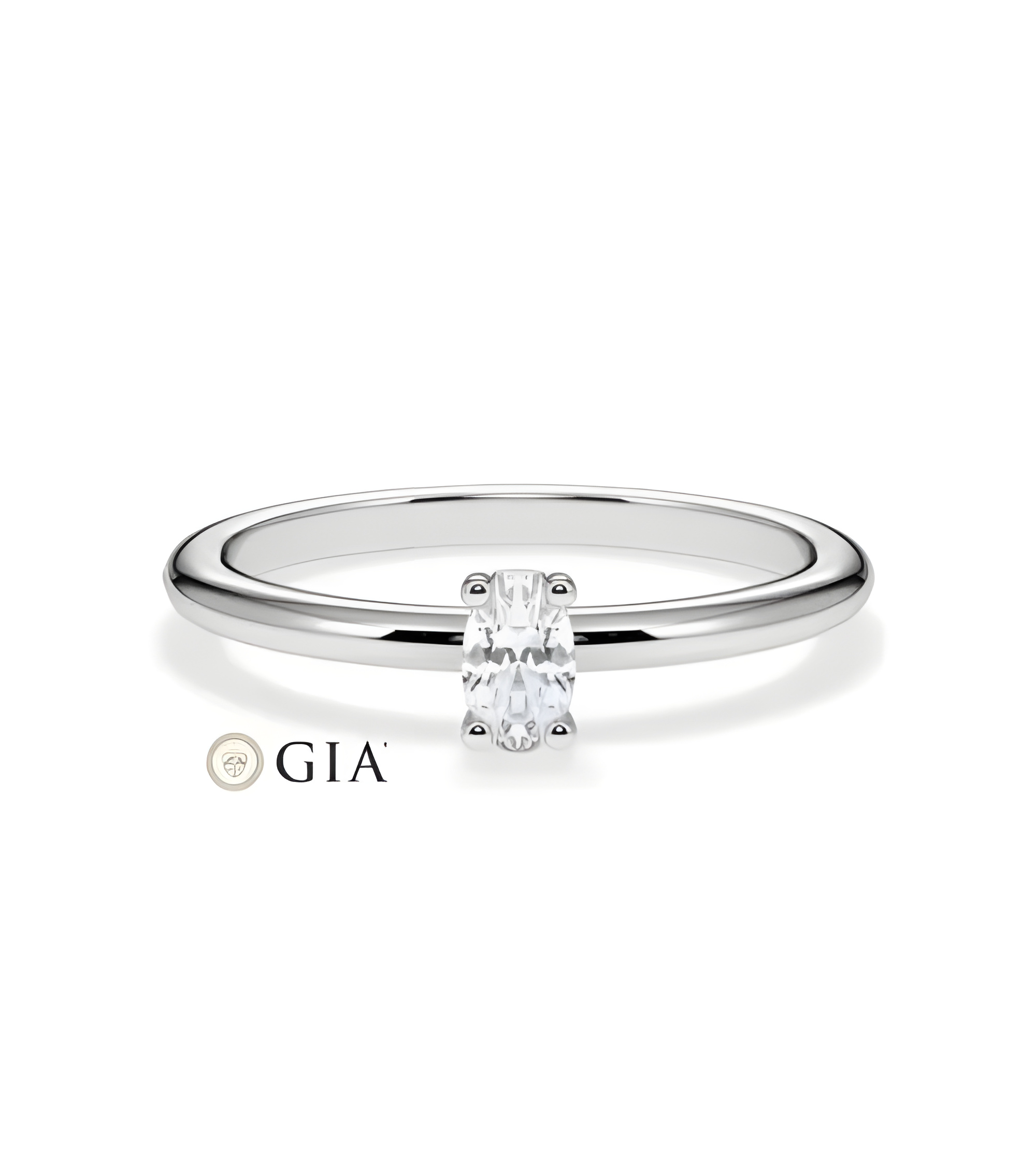 Anillos diamante oval de compromiso con lab diamond | Staring