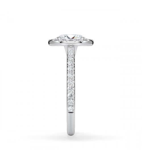 Anillos de compromiso halo con diamantes certificados  | Staring