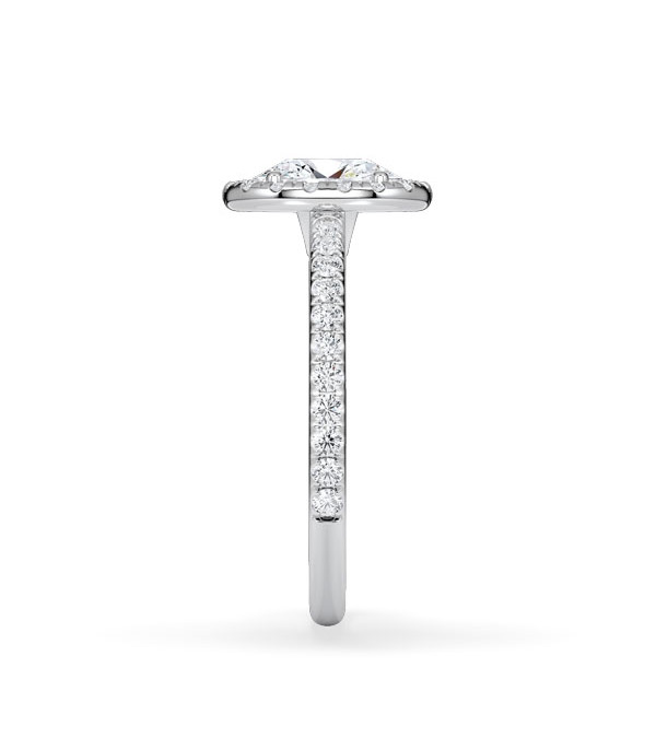 Anillos de compromiso halo con diamantes certificados  | Staring