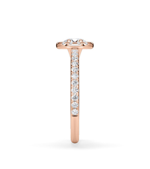 Anillos de compromiso en oro rosa con diamantes naturales  | Staring