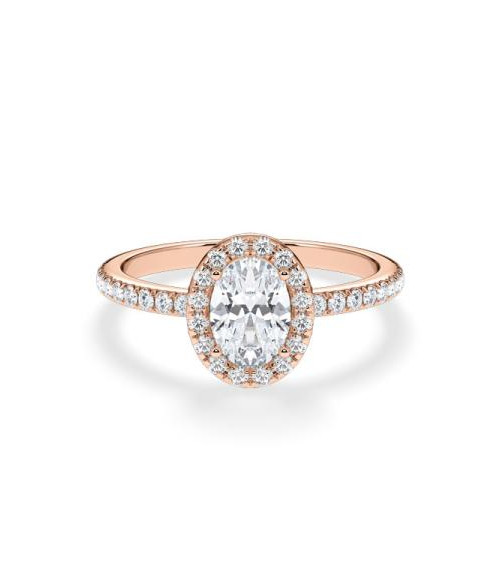 Pink gold engagement rings combined with natural diamonds | Staring
