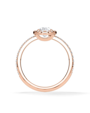 Anillos de compromiso en oro rosa con diamantes naturales  | Staring