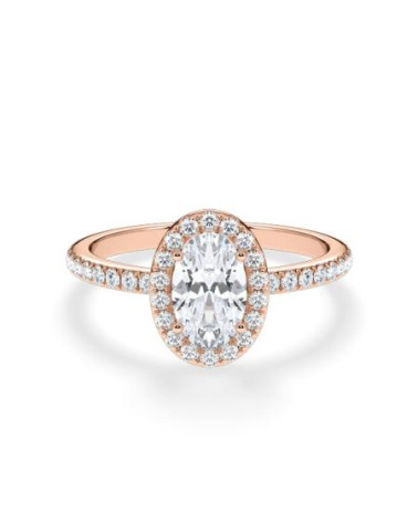 Pink gold engagement rings combined with natural diamonds | Staring