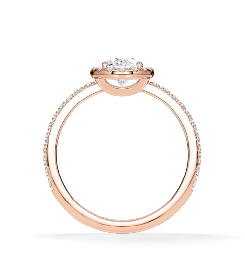 Pink gold engagement rings combined with natural diamonds | Staring
