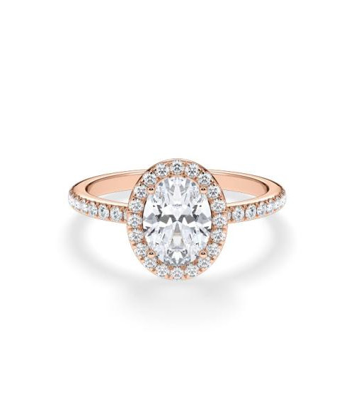 Pink gold engagement rings combined with natural diamonds | Staring