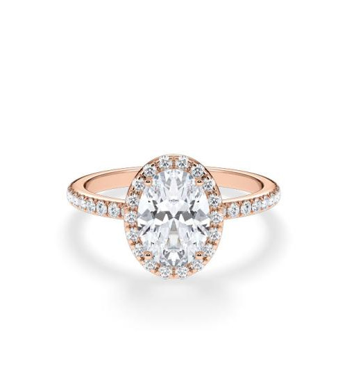 Pink gold engagement rings combined with natural diamonds | Staring
