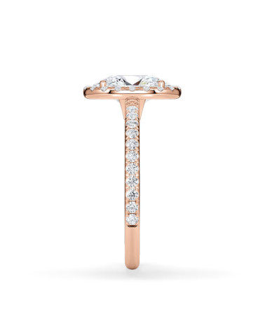 Anillos de compromiso en oro rosa con diamantes naturales  | Staring