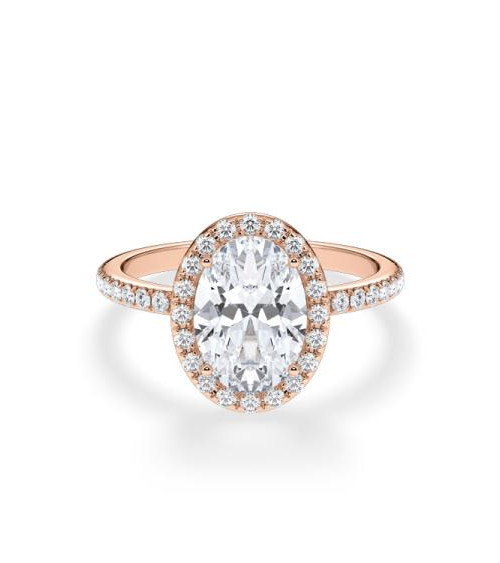 Anillos de compromiso en oro rosa con diamantes naturales  | Staring