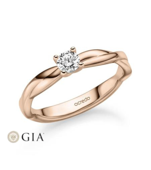 Anillos de compromiso peculiares en oro rosa | Staring
