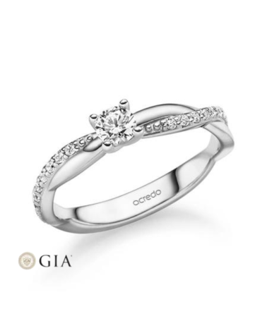 Exclusive combinated Platinum 950 engagement ring  | Staring