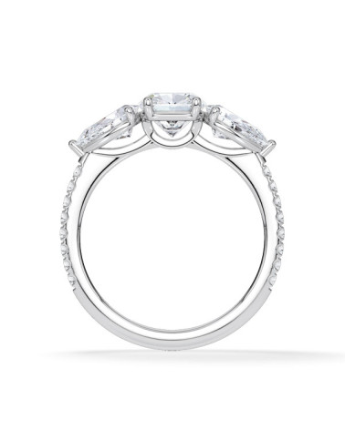 Gold or platinum engagement ring with various diamond cuts | Starting