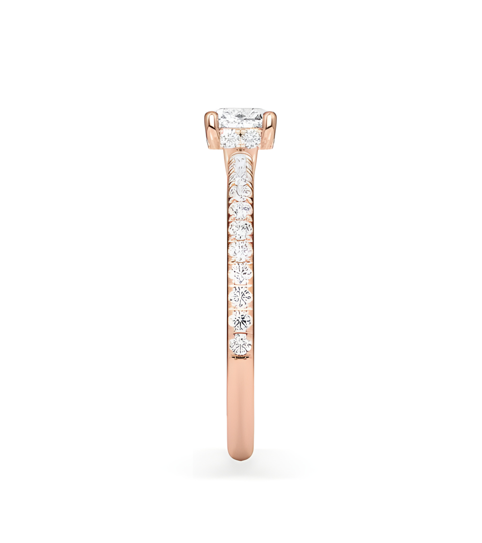 Pavé engagement rings with ethical lab-grown diamonds