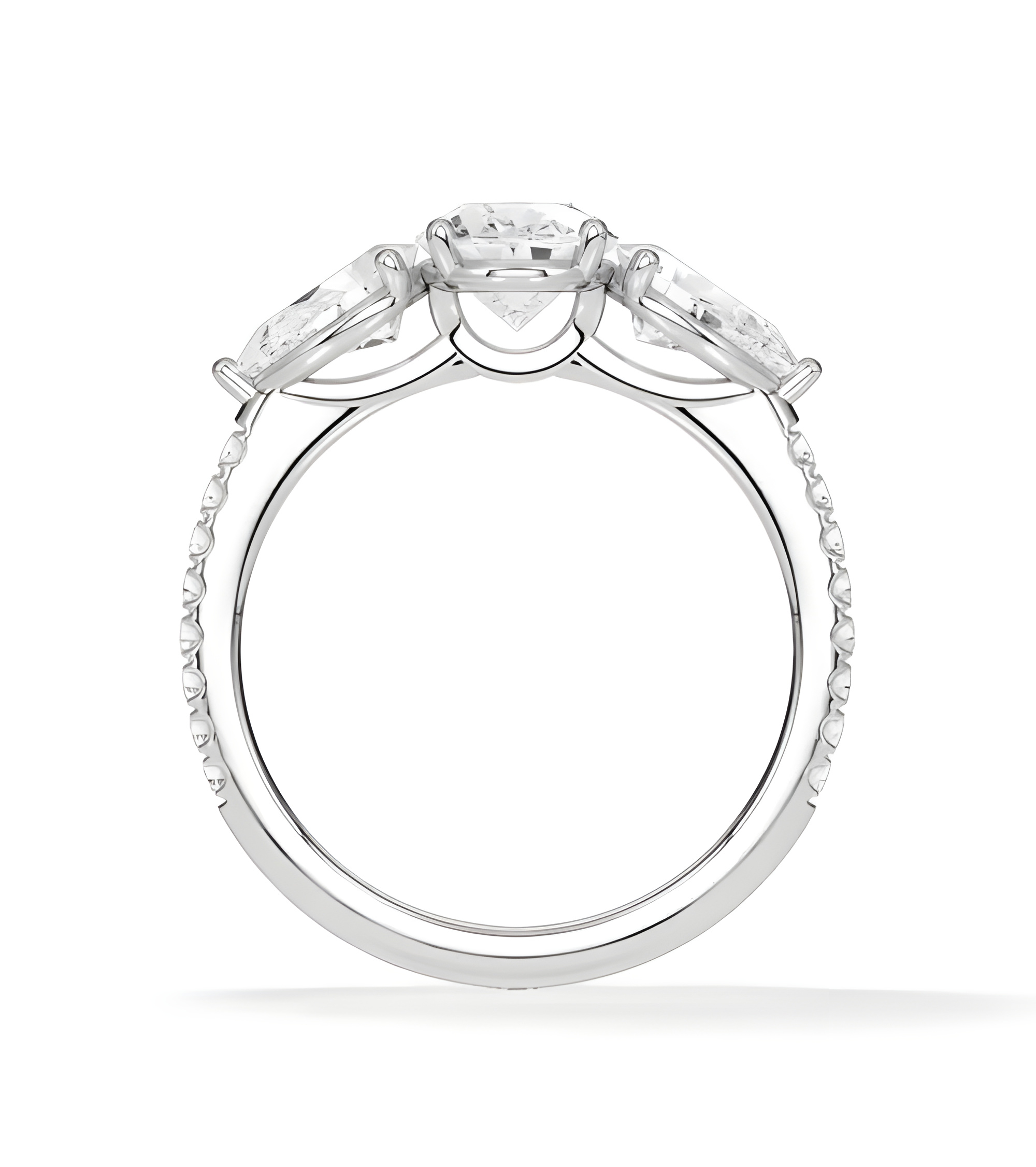 Gold or platinum engagement ring with various diamond cuts | Starting