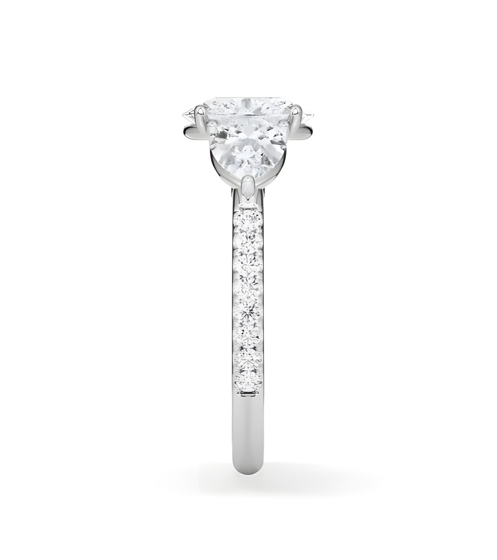 Gold or platinum engagement ring with various diamond cuts | Starting