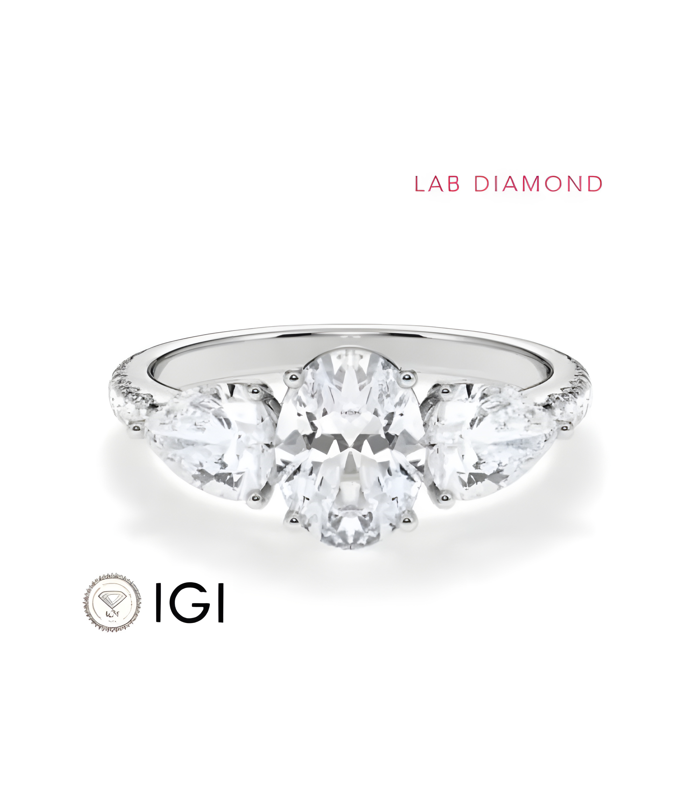 Gold or platinum engagement ring with various diamond cuts | Starting