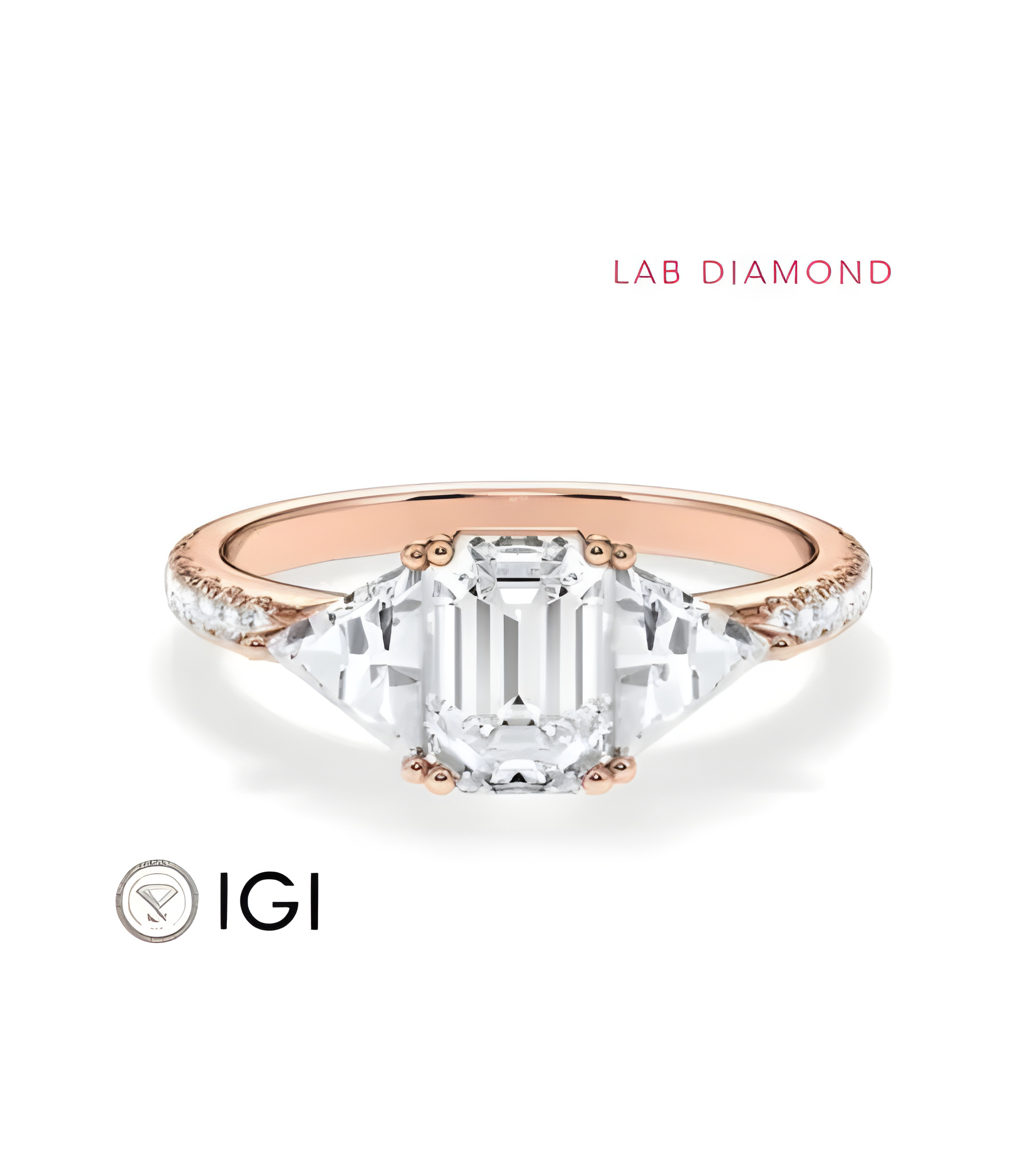Anillo de compromiso de oro o platino con distintos cortes de diamante | Staring