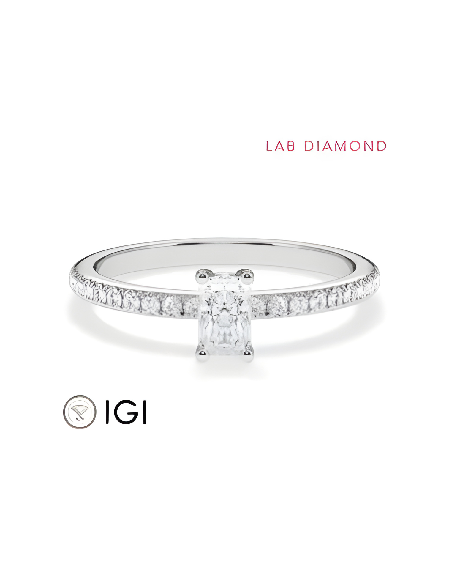 Anillos combinados de compromiso con diamantes laboratorio | Staring