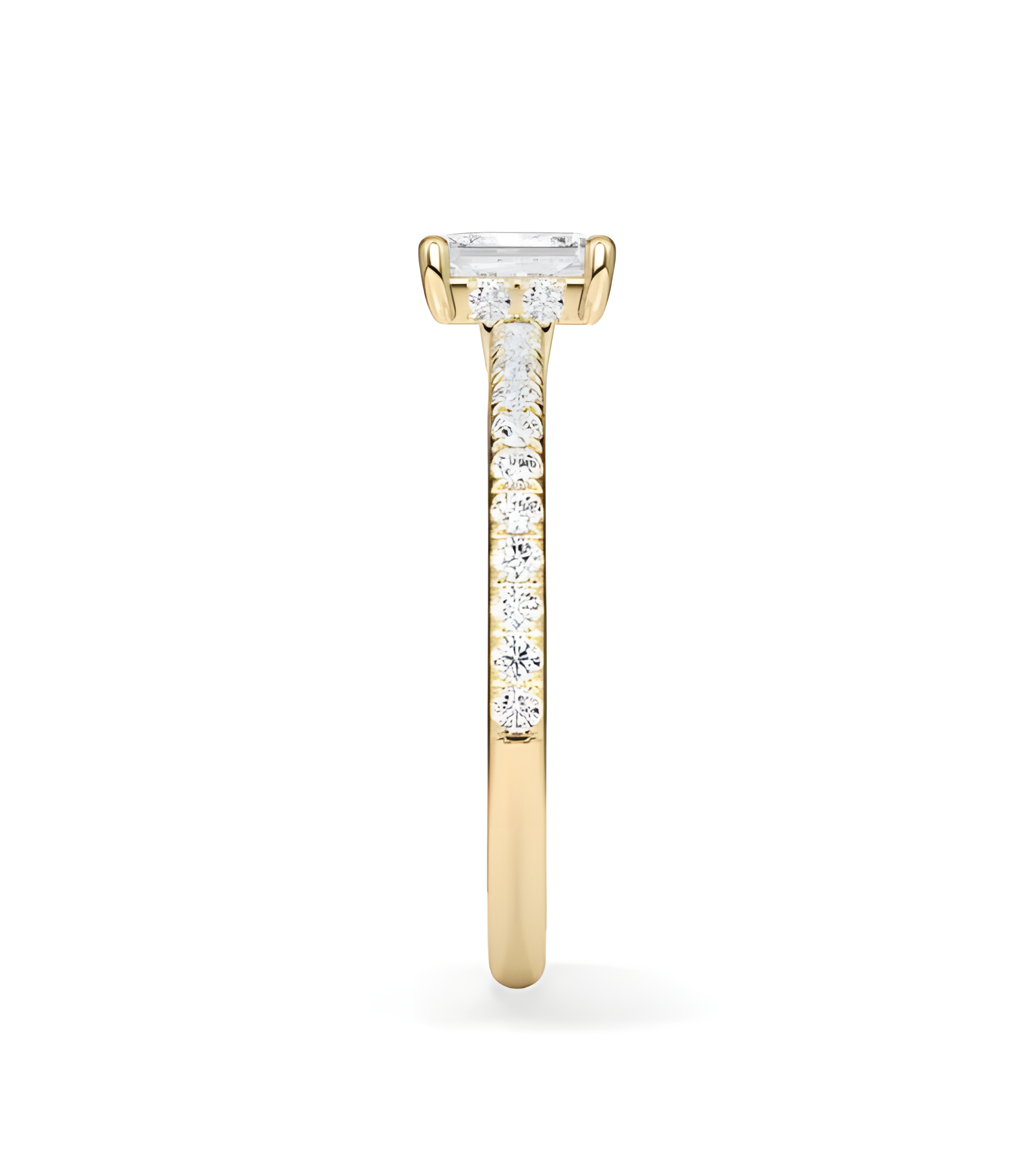 Combined Pavé  engagement rings with lab-grown diamonds | Staring
