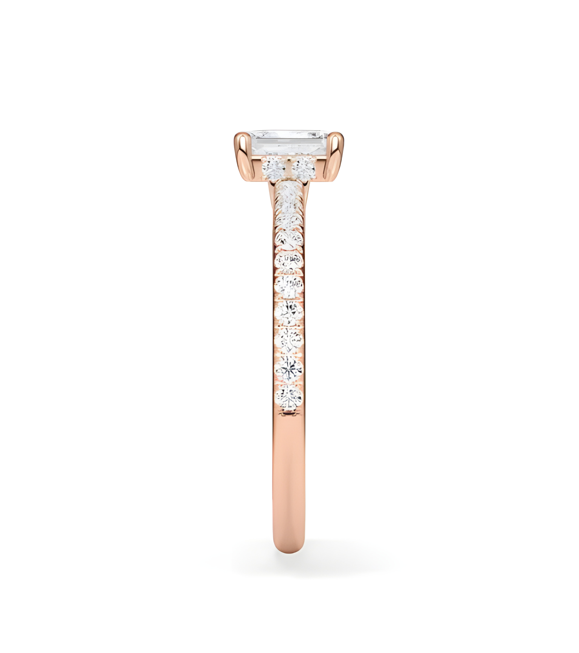 Anells de compromís pavé amb diamants ètics de laboratori | Staring