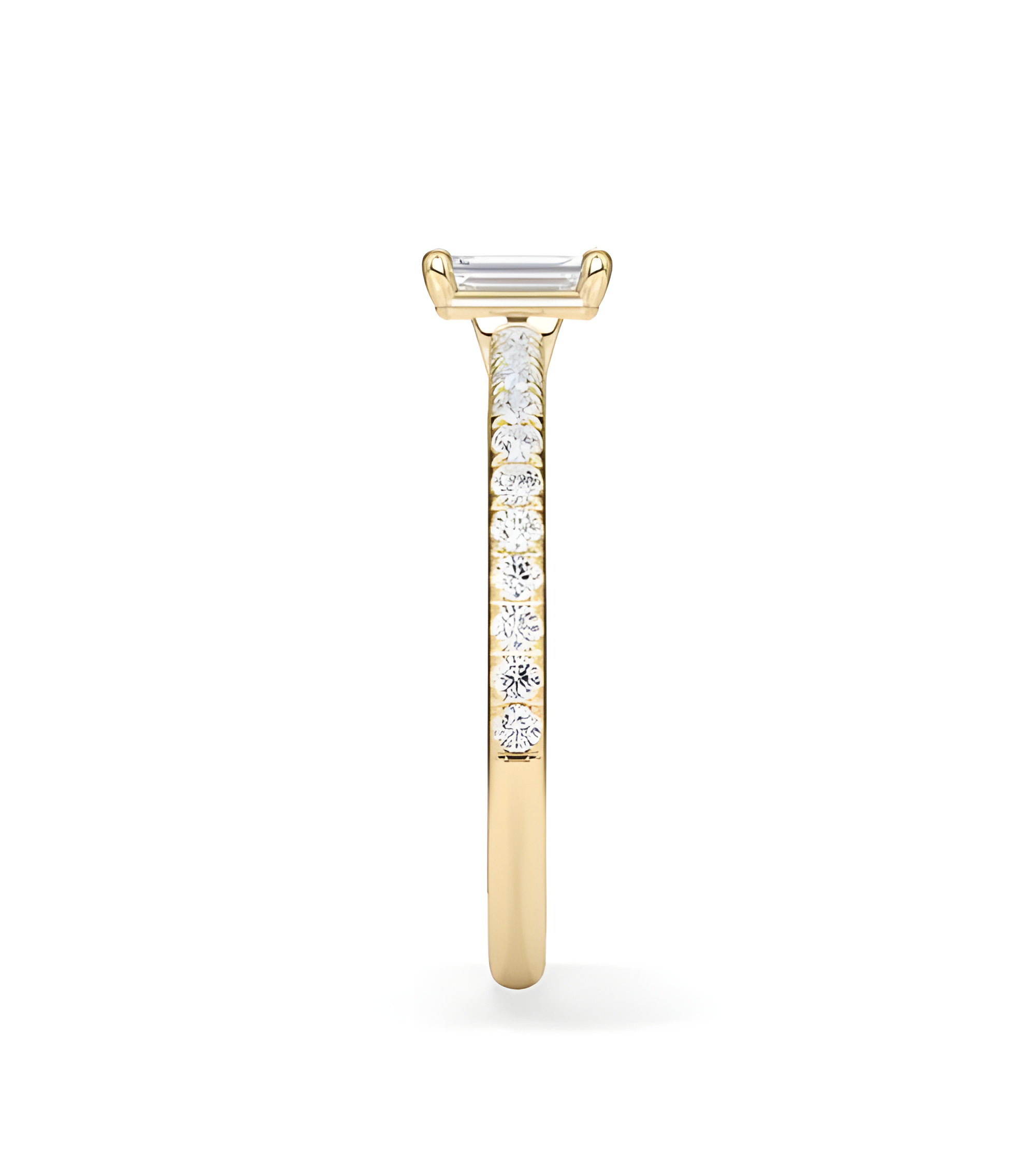 Anillos con corte esmeralda con lab diamond | Staring