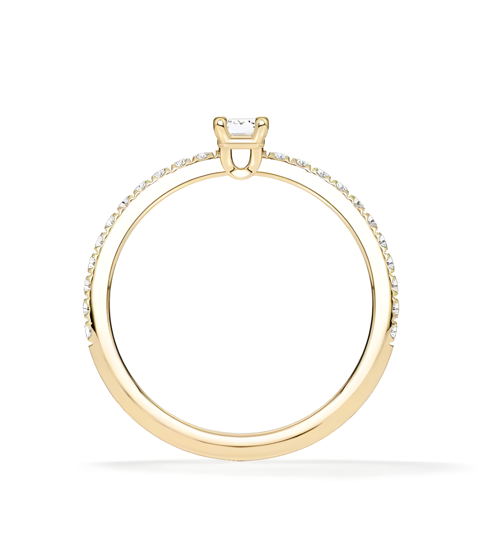 Platinum combined Pavé engagement rings with lab-grown diamonds | Staring