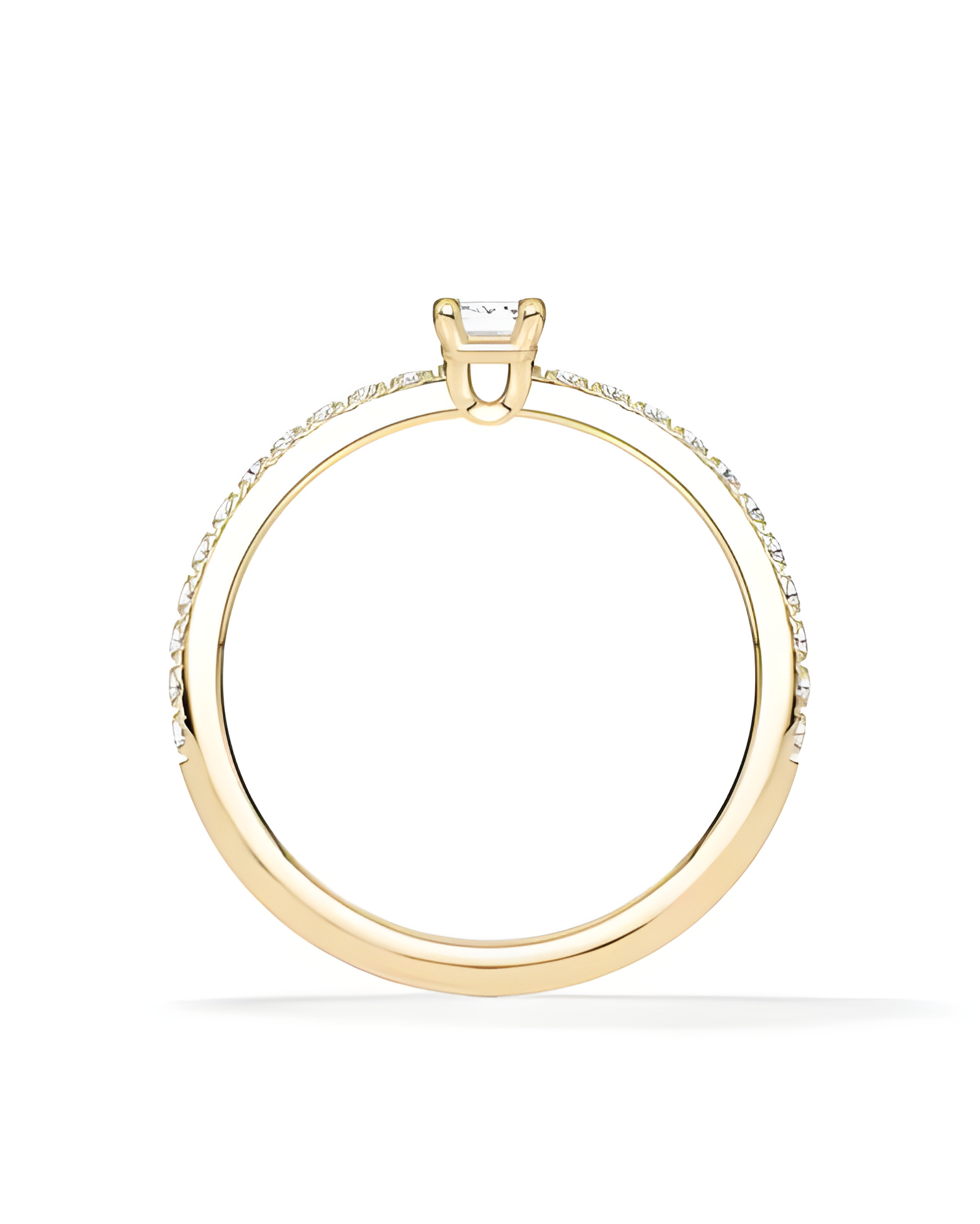 Platinum combined Pavé engagement rings with lab-grown diamonds | Staring