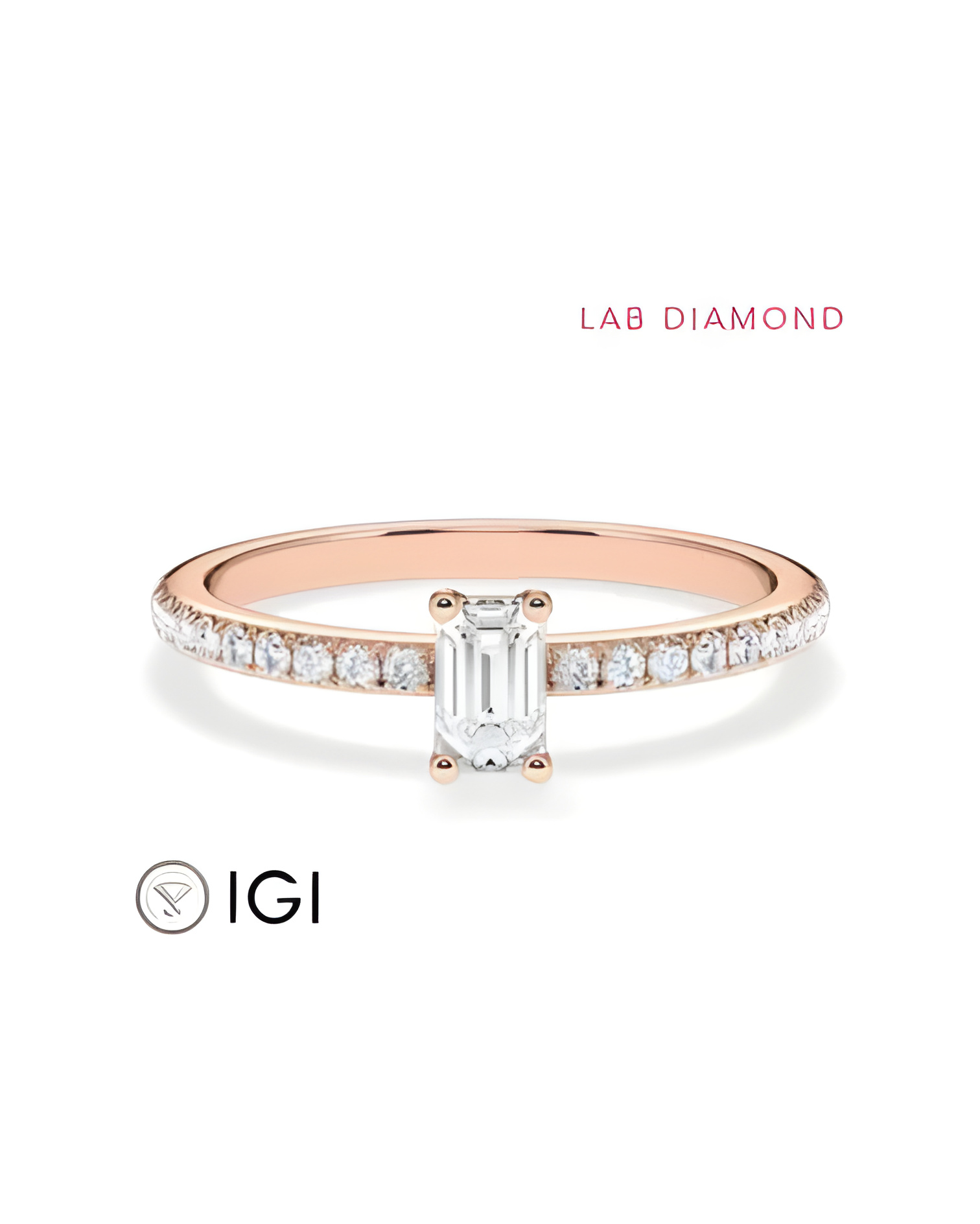 Combined Pavé engagement rings with lab-grown diamonds | Staring