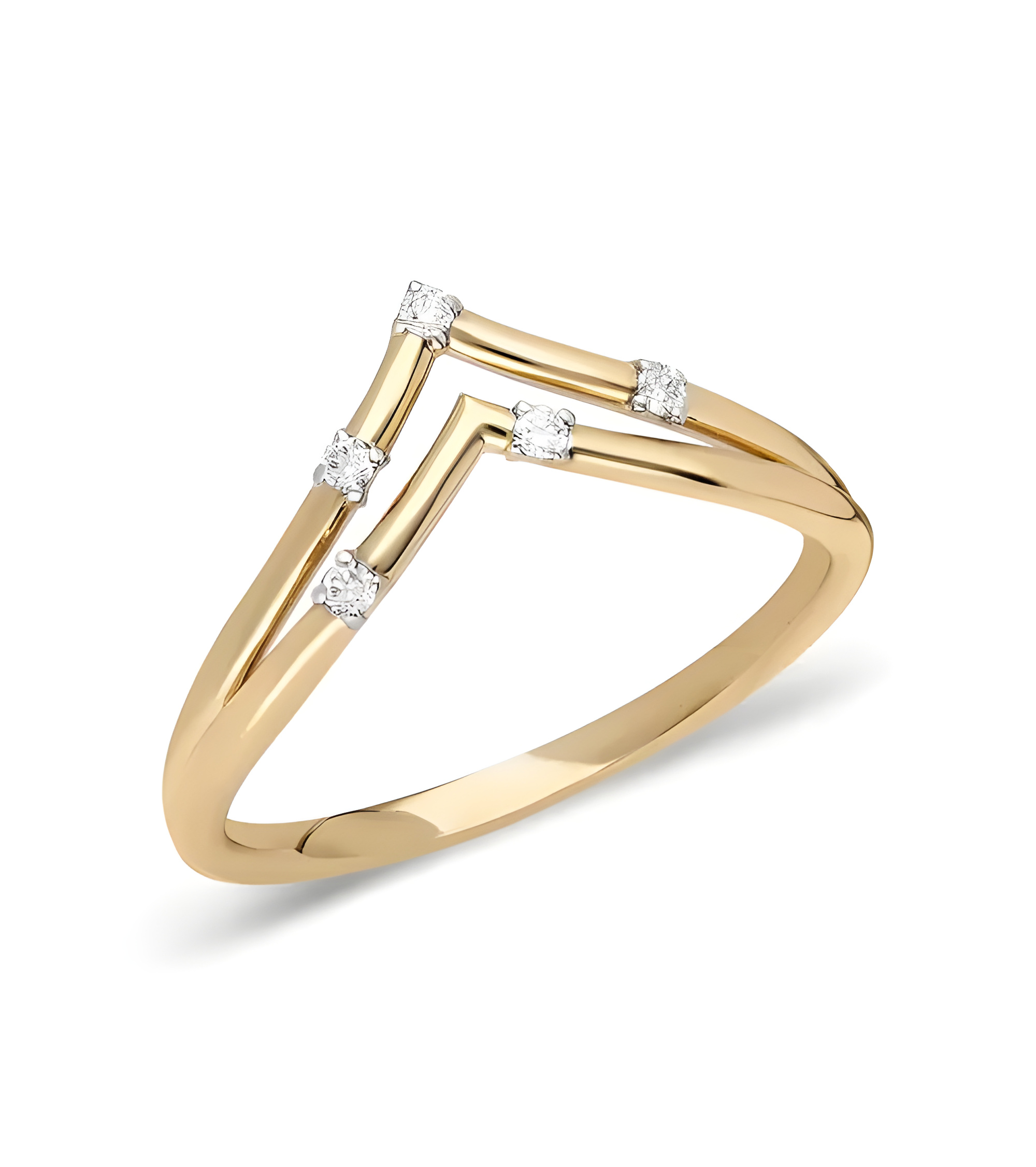 Anell d’or en forma de punta amb diamants | Staring