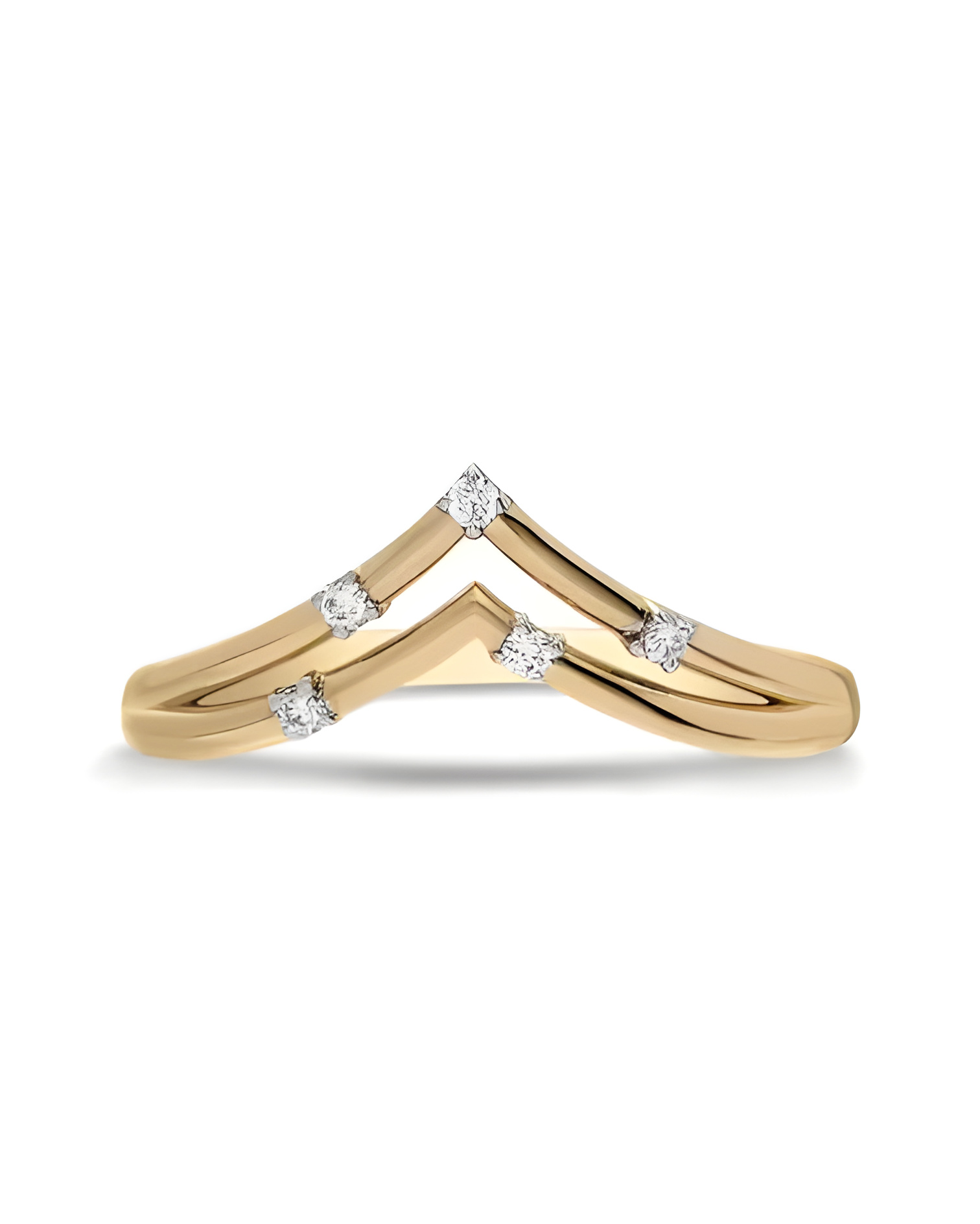 Anell d’or en forma de punta amb diamants | Staring