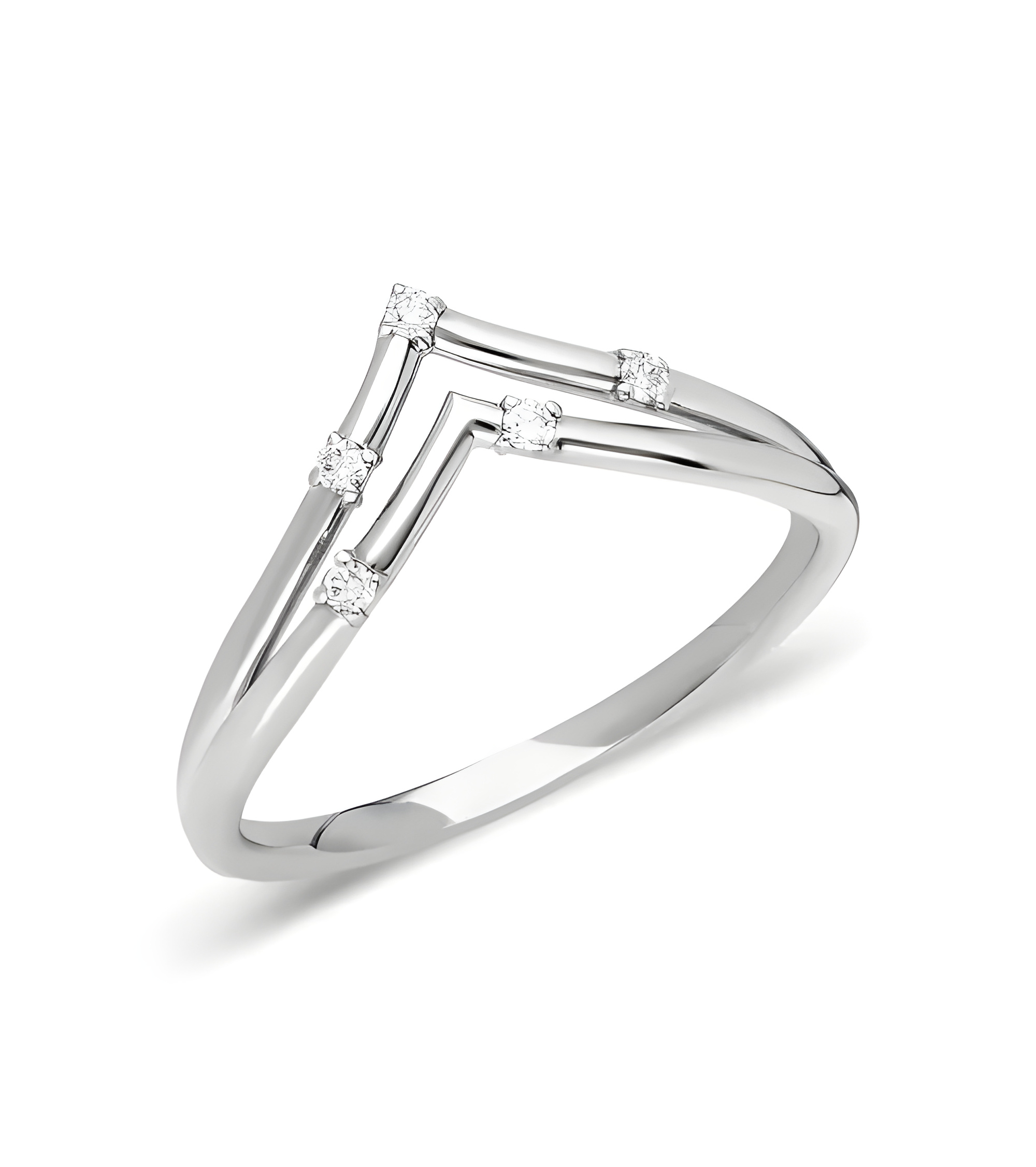 Anell d’or en forma de punta amb diamants | Staring