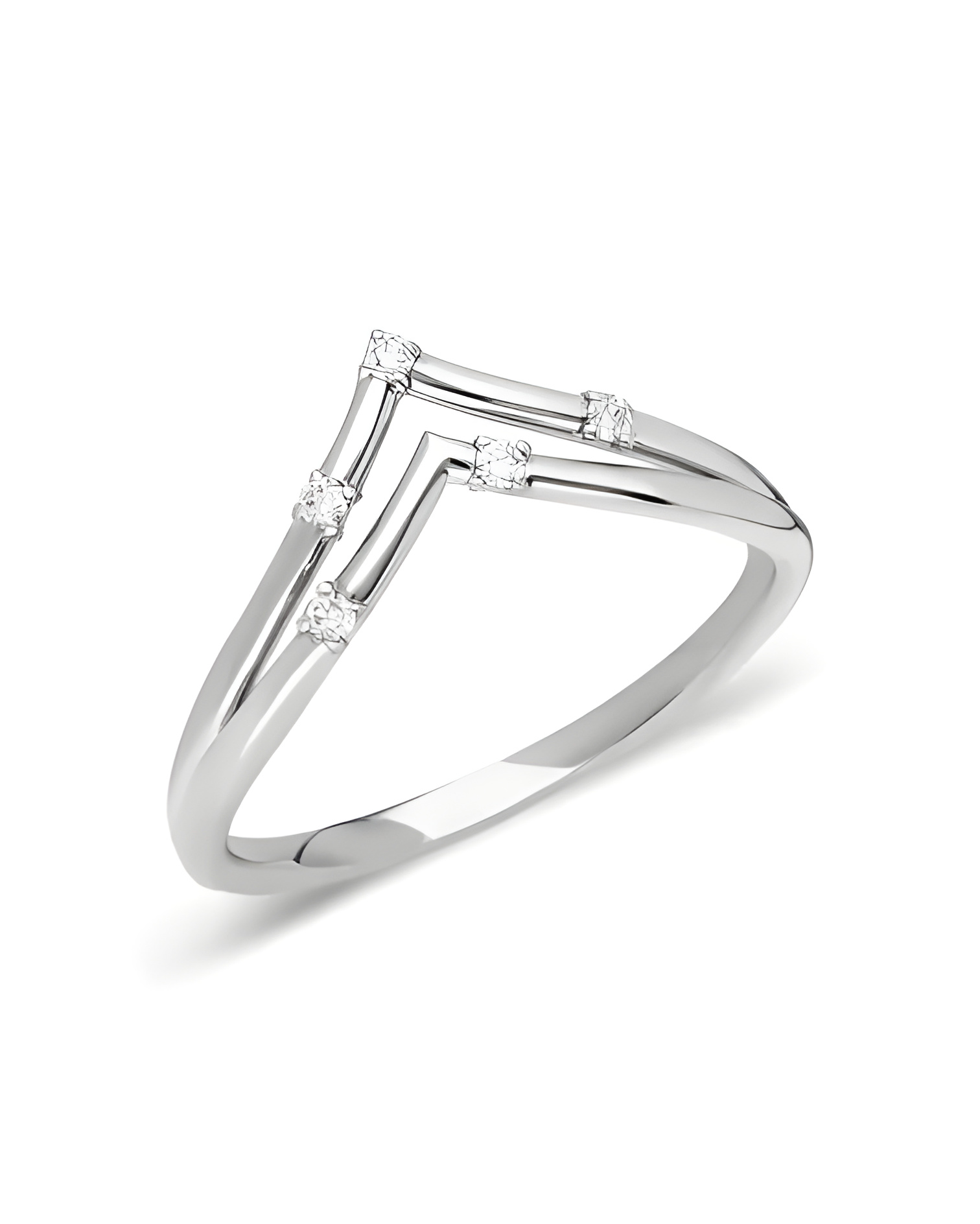 Anell d’or en forma de punta amb diamants | Staring