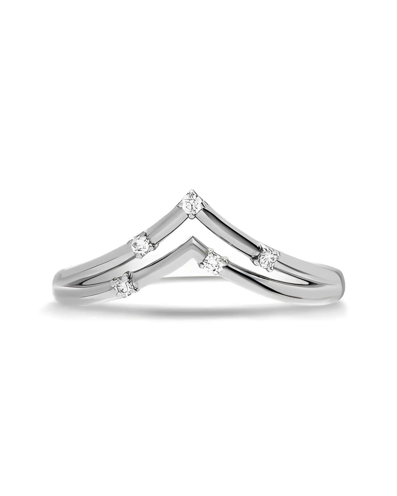 Anell d’or en forma de punta amb diamants | Staring