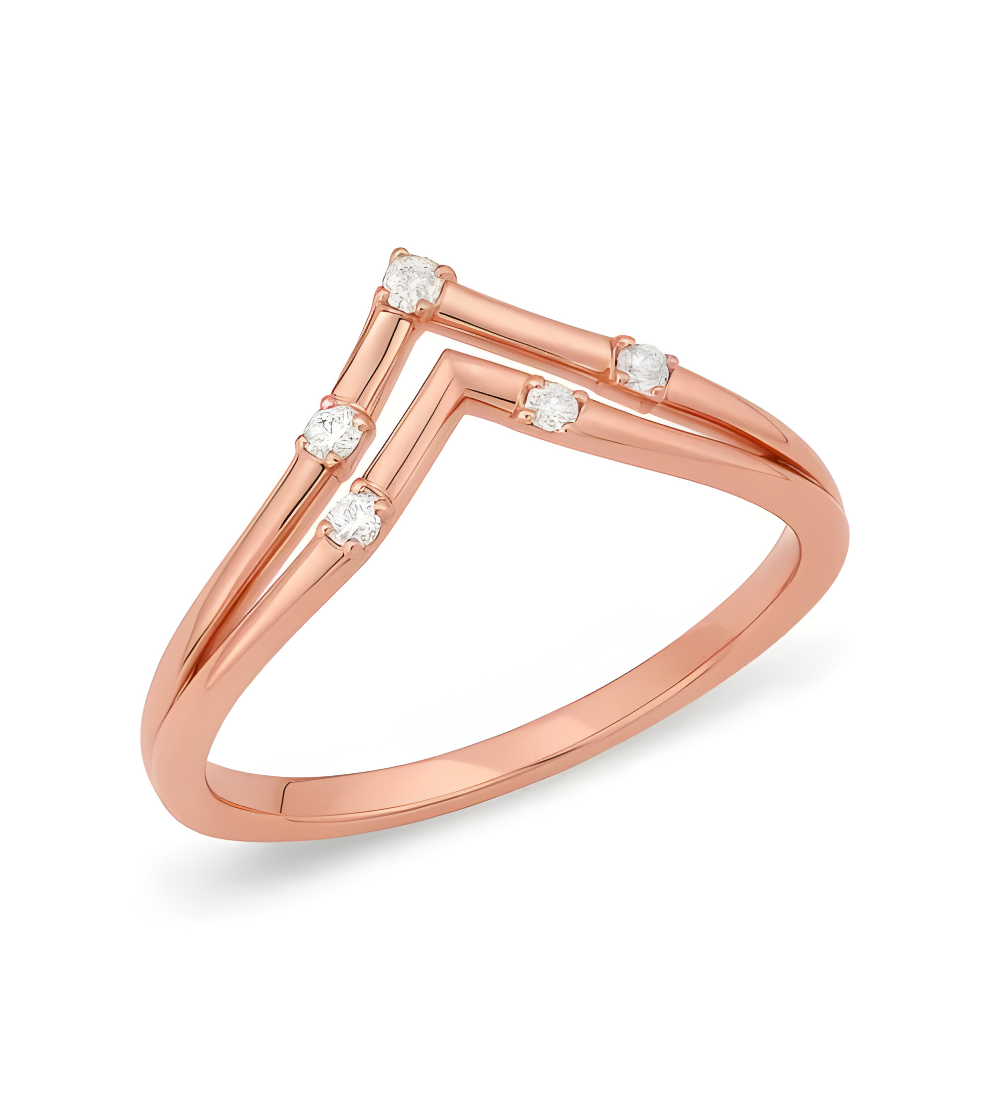 Anell d’or en forma de punta amb diamants | Staring