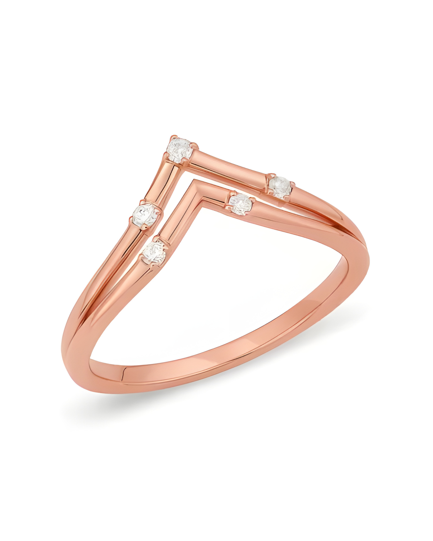 Anell d’or en forma de punta amb diamants | Staring