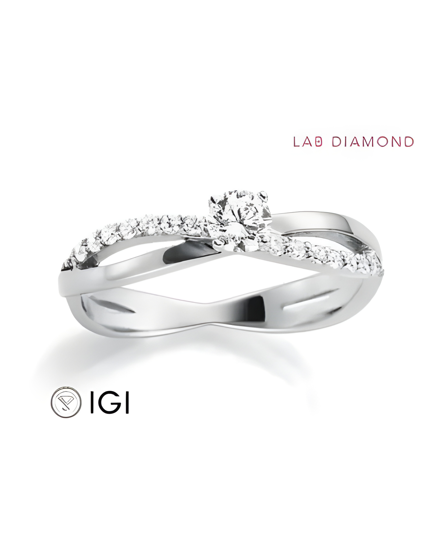 Anillo de compromiso entrelazado con diamantes de laboratorio | Staring