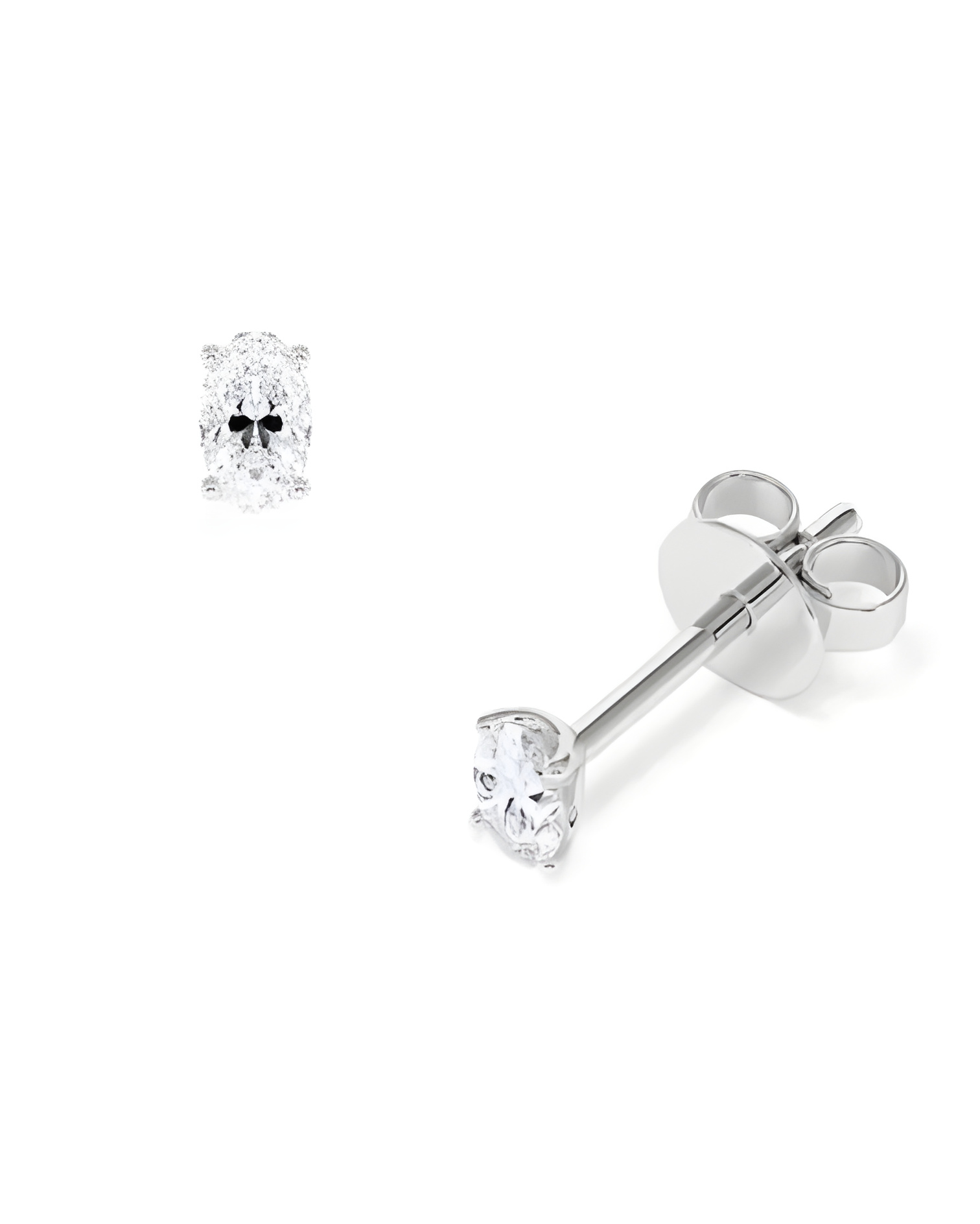 Pendientes Oval en oro o platino con diamantes naturales | Staring