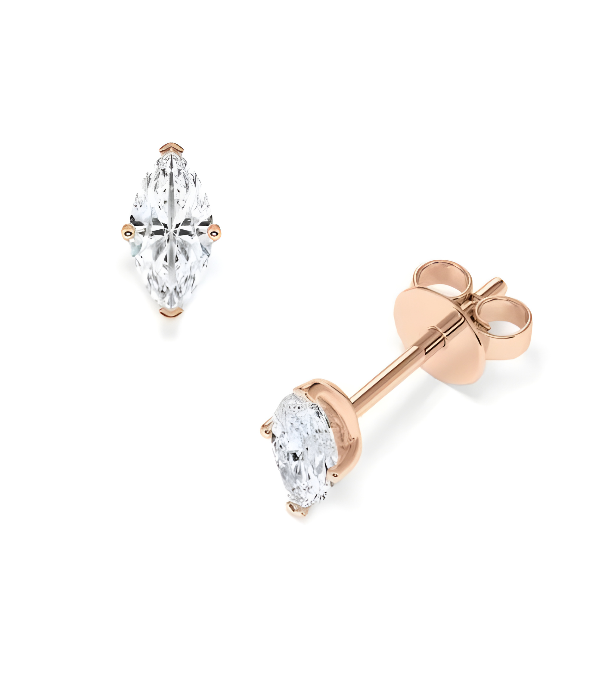 Aros económicos de oro blanco de 18 quilates con diamantes