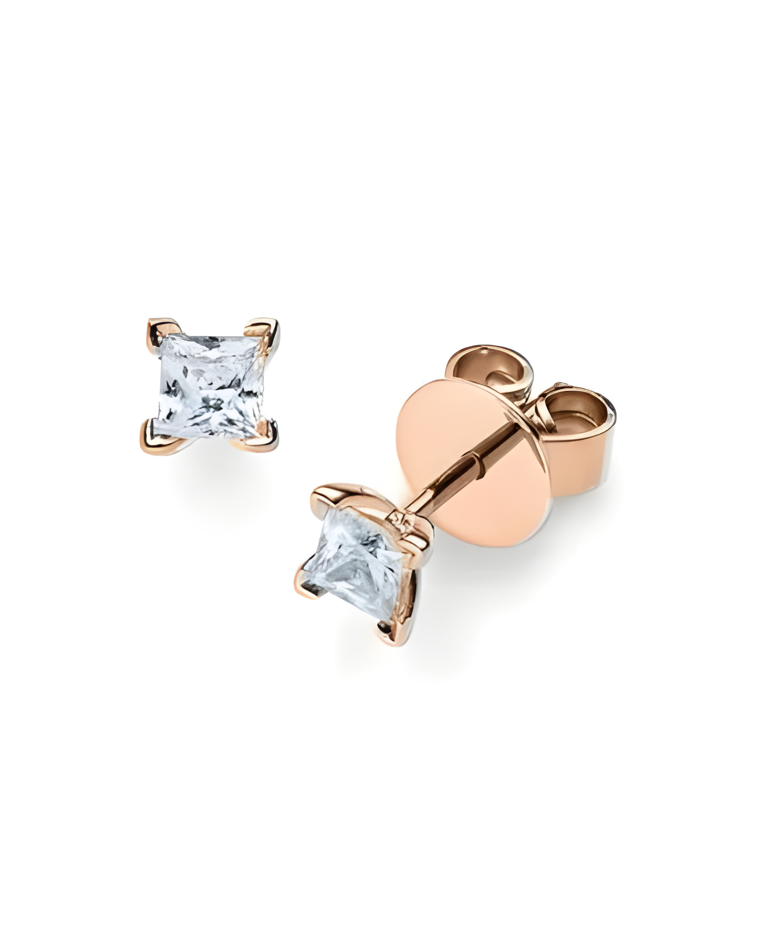 Pendientes económicos con diamantes corte excelente | Staring