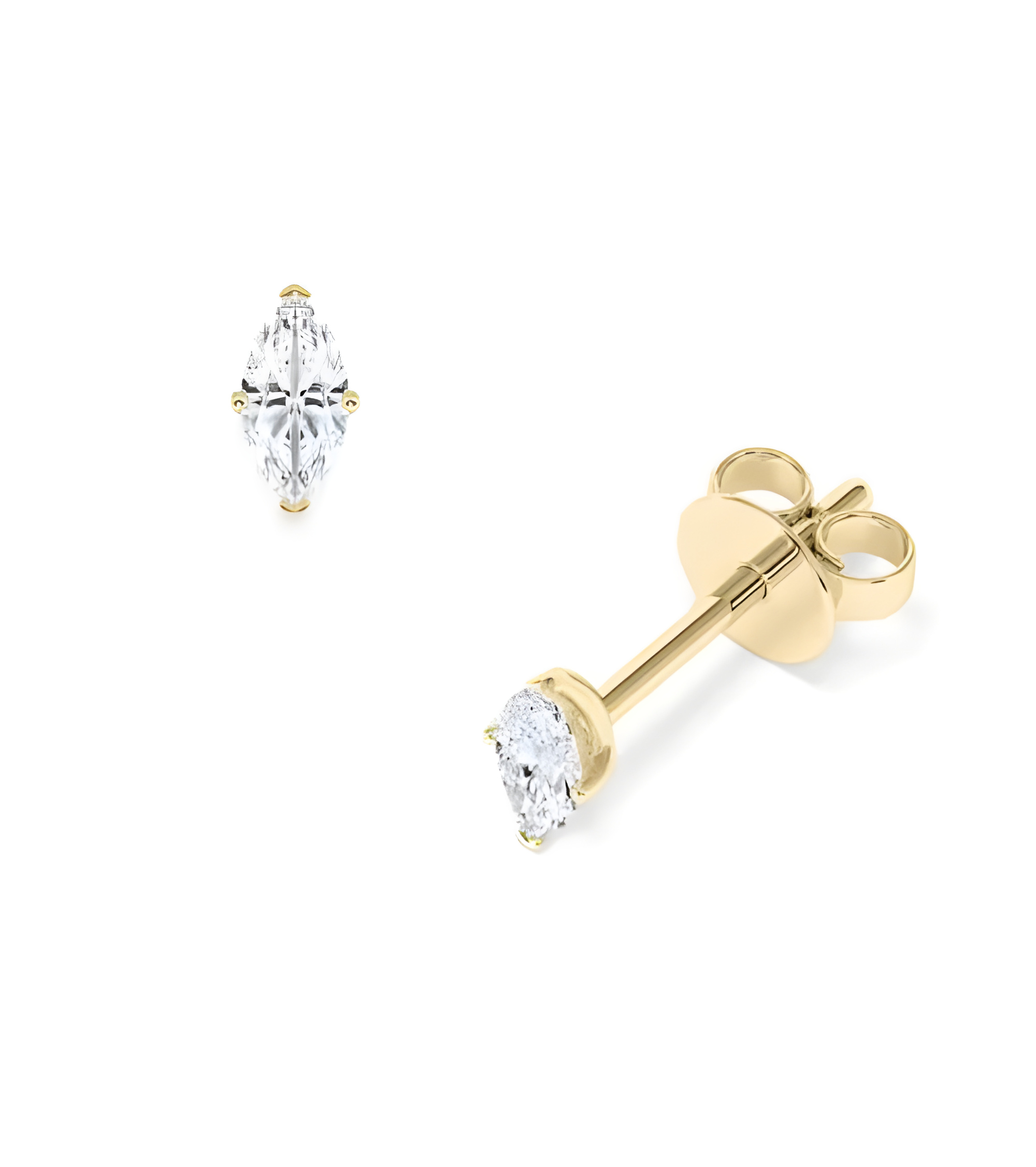 Pendientes Oval en oro o platino con diamantes laboratorio  I Staring