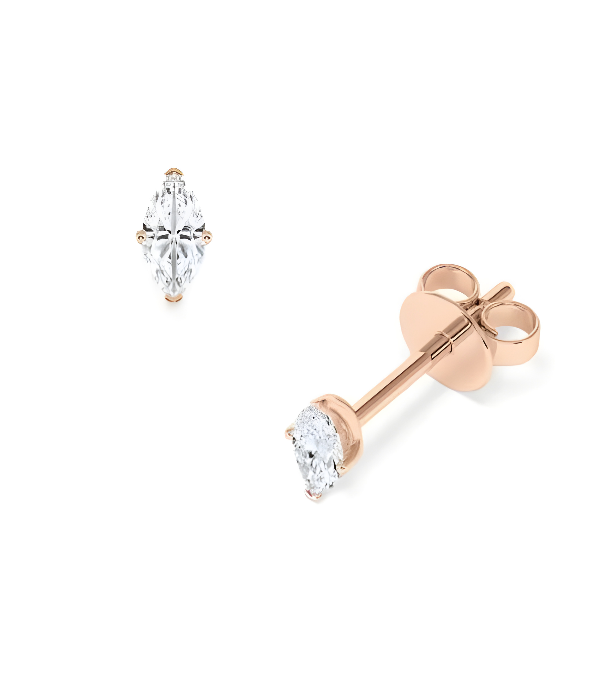 Pendientes Oval en oro o platino con diamantes laboratorio  I Staring