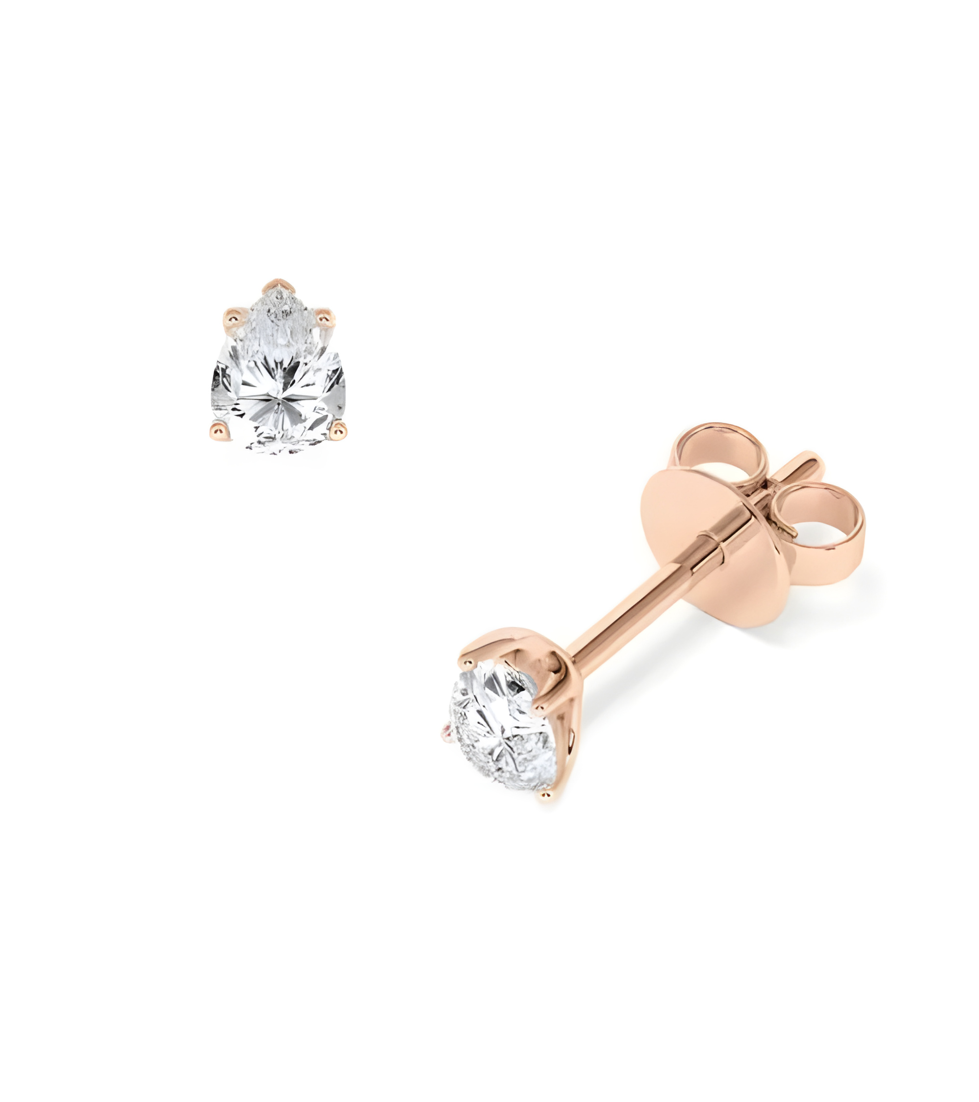 Aros económicos de oro blanco de 18 quilates con diamantes
