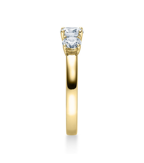 Anillo de compromiso con 3 diamantes en oro blanco o platino | Staring