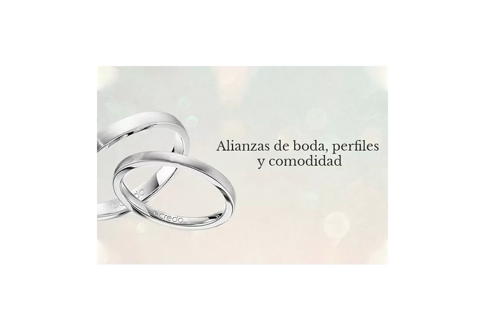 Alianzas de boda, perfiles y comodidad